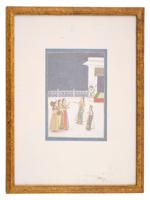 ANTIQUE 18TH C INDIAN RAJPUT MINIATURE PAINTING