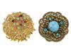 COLLECTION OF COSTUME JEWELRY BROOCHES TIE PINS PIC-2