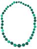 VINTAGE BEAD DESIGN MALACHITE STONE GLASS NECKLACE PIC-1