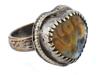 ANTIQUE VICTORIAN SILVER BROWN ONYX INTAGLIO RING PIC-0