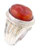 ANTIQUE VICTORIAN SILVER CARNELIAN INTAGLIO RING PIC-6