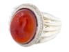 ANTIQUE VICTORIAN SILVER CARNELIAN INTAGLIO RING PIC-0