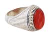 ANTIQUE VICTORIAN SILVER CARNELIAN INTAGLIO RING PIC-0