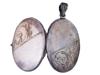 ANTIQUE VICTORIAN SILVER LOCKET W TWO PHOTOGRAPHS PIC-4