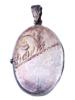 ANTIQUE VICTORIAN SILVER LOCKET W TWO PHOTOGRAPHS PIC-2