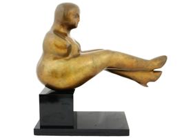 UKRANIAN BRONZE NUDE FEMALE FIGURE BY YURI KRASNY