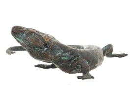 LINDA HORN MODERN BRONZE SCULPTURE OF A LIZARD