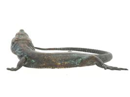 LINDA HORN MODERN BRONZE SCULPTURE OF A LIZARD