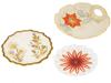 TRIO OF VINTAGE PORCELAIN PLATES WITH FLORAL DESIGNS PIC-0