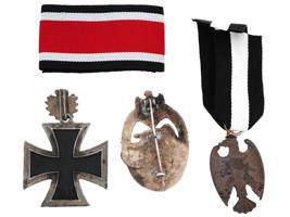 WWII GERMAN MILITARY MEDALS IRON CROSS AND MORE