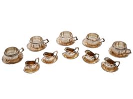 AUSTRIAN AND GERMAN STERLING SILVER TABLEWARE SET