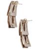 GUCCI STERLING SILVER MODERNIST LOGO EARRINGS PIC-3