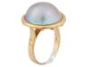 VINTAGE 14K GOLD RING WITH A PEARL PIC-2