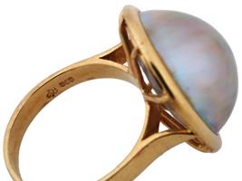 VINTAGE 14K GOLD RING WITH A PEARL