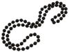 VINTAGE 14K GOLD ACCENT BLACK ONYX BEAD NECKLACE PIC-1