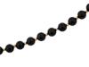 VINTAGE 14K GOLD ACCENT BLACK ONYX BEAD NECKLACE PIC-4