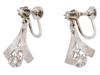 PAIR OF 14K GOLD 1/2 CARAT DIAMOND CLIP ON EARRINGS PIC-0