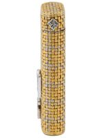 CARTIER DIAMONDS 18K GOLD BICOLOR POCKET LIGHTER