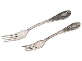 RUSSIAN SOVIET 875 SILVER SPOONS AND FORKS