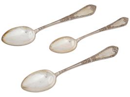 TRIO OF RUSSIAN 84 SILVER SPOONS