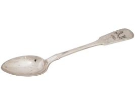 RUSSIAN 84 SILVER SPOONS WITH ENGRAVED INITIALS