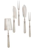 RUSSIAN SILVER STEAK FORKS AND SERVING CUTLERY SET