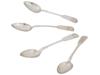 RUSSIAN SILVER TEA SPOONS WITH ENGRAVED MONOGRAMS PIC-0