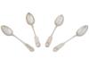 RUSSIAN SILVER TEA SPOONS WITH ENGRAVED MONOGRAMS PIC-1