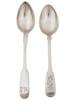 RUSSIAN SILVER TEA SPOONS WITH ENGRAVED MONOGRAMS PIC-3