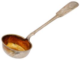 IMPERIAL RUSSIAN GILT SILVER SERVING SPOON