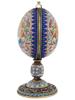 RUSSIAN GILT SILVER ENAMEL ROCK CRYSTAL EGG CASKET PIC-5