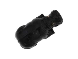 RUSSIAN CARVED BLACK JADE FIGURINE OF A HIPPO