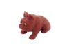 RUSSIAN CARVED RED JASPER FIGURINE OF A BULLDOG PIC-2