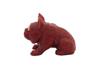 RUSSIAN CARVED RED JASPER FIGURINE OF A BULLDOG PIC-4