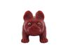 RUSSIAN CARVED RED JASPER FIGURINE OF A BULLDOG PIC-1