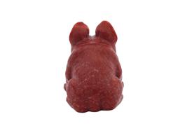 RUSSIAN CARVED RED JASPER FIGURINE OF A BULLDOG