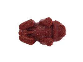 RUSSIAN CARVED RED JASPER FIGURINE OF A BULLDOG