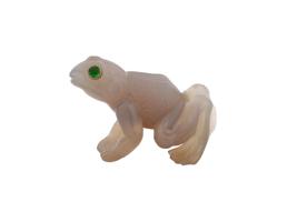 RUSSIAN CARVED AGATE GEMSTONE FIGURINE OF A FROG