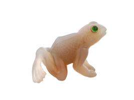 RUSSIAN CARVED AGATE GEMSTONE FIGURINE OF A FROG