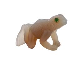 RUSSIAN CARVED AGATE GEMSTONE FIGURINE OF A FROG