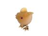 RUSSIAN GILT SILVER CARVED AGATE FIGURINE OF A CHICK PIC-0