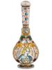 RUSSIAN SILVER ENAMEL PERFUME BOTTLE WITH MINIATURE PIC-2