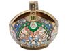 LARGE RUSSIAN SILVER GILT CLOISONNE ENAMEL KOVSH PIC-2