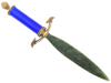 RUSSIAN 88 GILT SILVER ENAMEL JADE LETTER OPENER KNIFE PIC-1