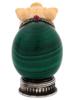 RUSSIAN SILVER MALACHITE EGG WITH JASPER PIG HEAD PIC-3