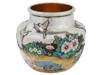 RUSSIAN 88 SILVER ENAMEL PIG SCENE VASE PIC-3