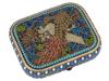 RUSSIAN 84 SILVER ENAMEL GEMSTONE LOCK CIGARETTE CASE PIC-2