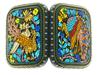 RUSSIAN 84 SILVER ENAMEL GEMSTONE LOCK CIGARETTE CASE PIC-3