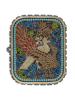 RUSSIAN 84 SILVER ENAMEL GEMSTONE LOCK CIGARETTE CASE PIC-1