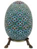 LARGE RUSSIAN SILVER GILT CLOISONNE ENAMEL EGG BOX PIC-0